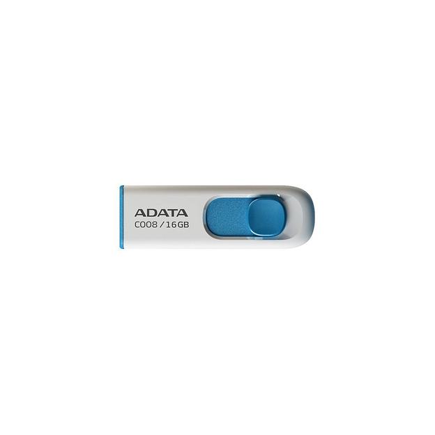 Флешка USB A-Data Classic C008 16ГБ, USB2.0, белый и синий [ac008-16g-rwe] фото 1