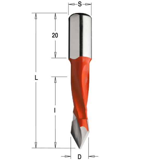 Сверло сквозное DELTATOOLS 5✕10✕70 мм L фото 2