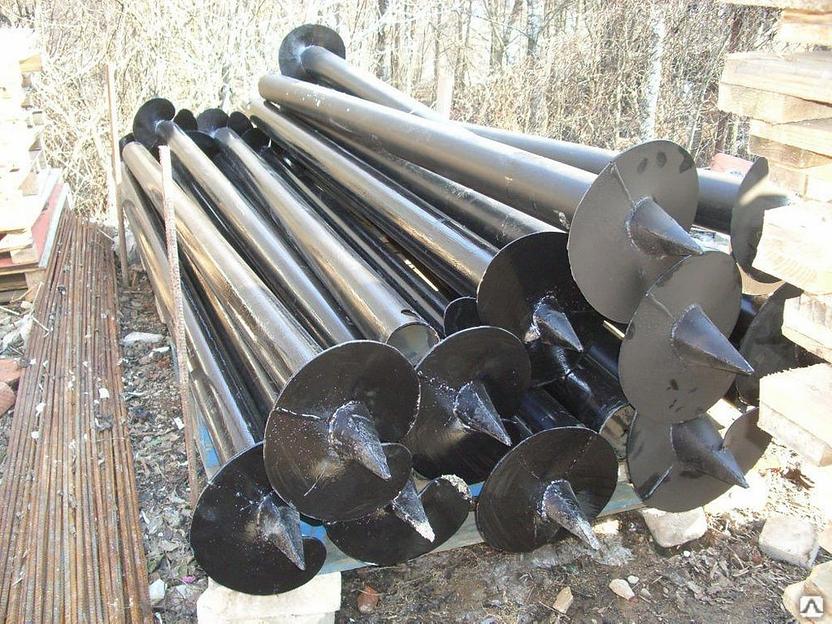 Сваи винтовые 10 м оцинкованные для беседки 800 мм ВСГ фото 1