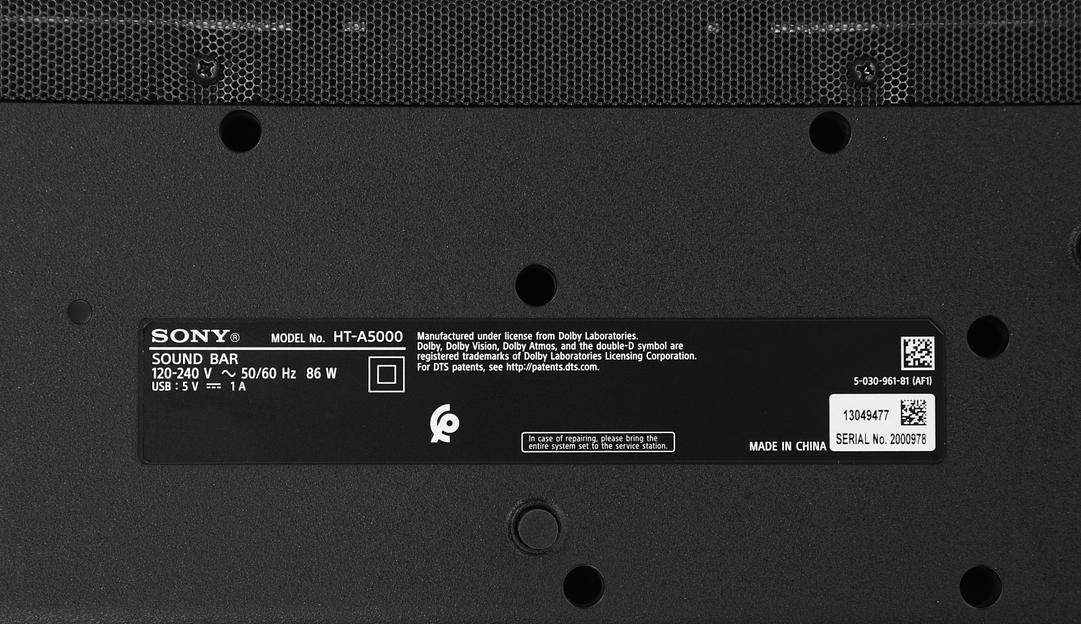 Саундбар Sony HT-A5000 5.1.2 450Вт черный фото 3