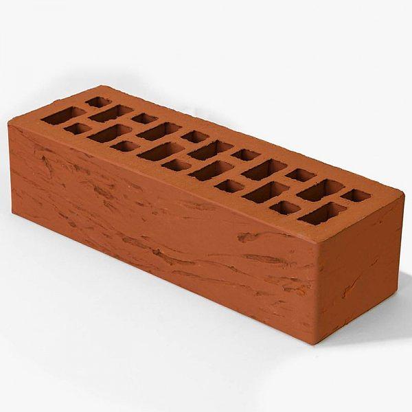 Кирпич керамический облицовочный евро красный риф Браер фото 1