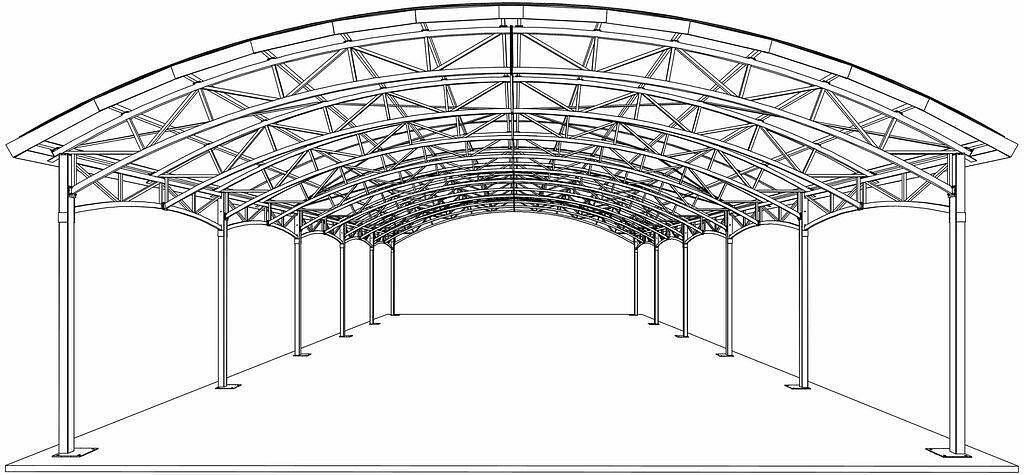 Изготовление навесов на металлическом каркасе фото 1