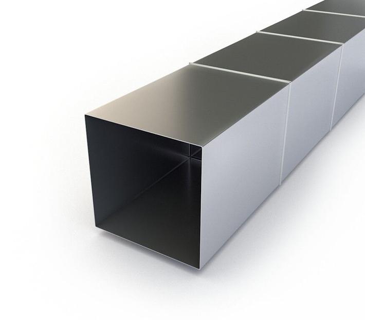 Воздуховод прямоугольный оцинкованный Ш20 (прямые участки длиной 1,25м) 0,55 мм фото 1