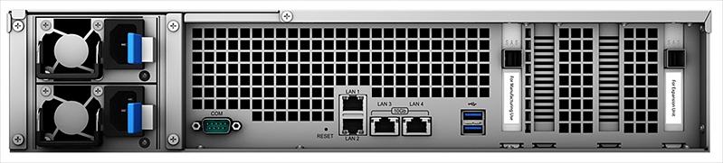 Система хранения данных Synology FlashStation (Rack 2U) 2x8C2,1GhzCPU/32Gb upto 512/no HDD upto 24 SAS SSD upto 72 (2xRX2417sas or 2xRX1217sas)/2xUSB3.0/2x10GE(RJ-45)+2x1GE)/2xExpSlot/iSCSI/2xIPcam(upto128)/2xRPS/no rail/5YW (FS6400) фото 6