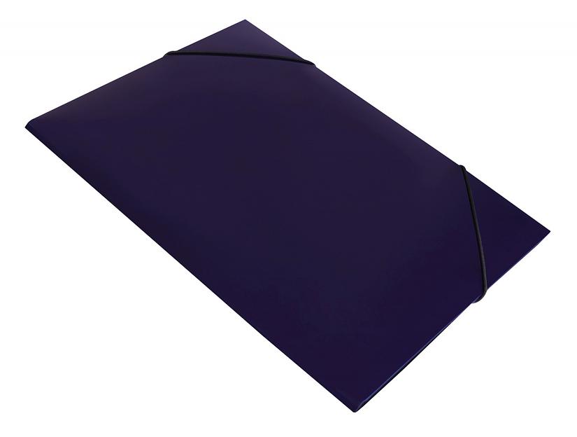 Папка на резинке Бюрократ DeLuxe DL510BBERRY A4 пластик кор.30мм 0.7мм черничный фото 1