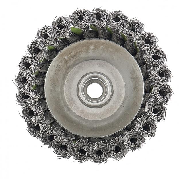 Щетка дисковая по мет. Сибртех 746247 d=75мм d(посад.)=14мм (шлифовальные машины/дрели) (упак.:1шт) фото 3