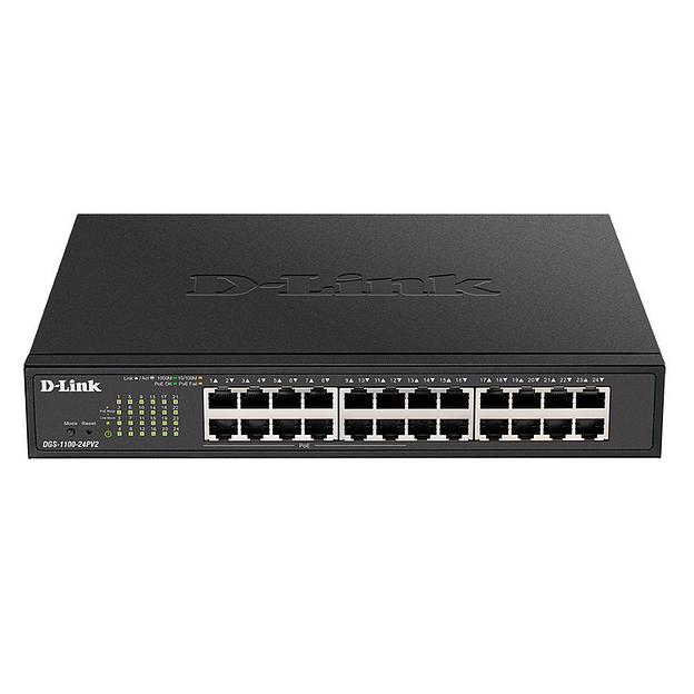 Коммутатор D-Link DGS-1100-24PV2/A1A 24G 12PoE+ 100W настраиваемый фото 2
