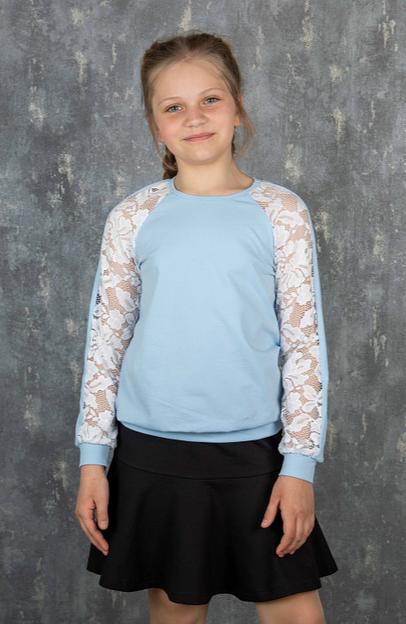 Джемпер Энди для девочек, голубой, 2-052_1, опт фото 1