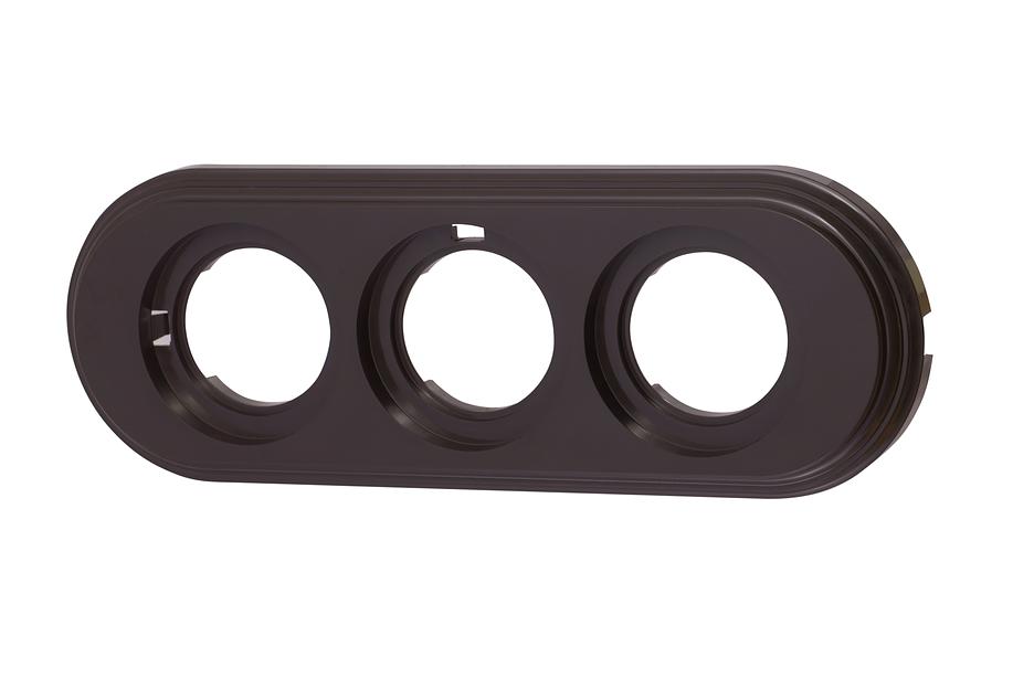 Лизетта Рамка 3-х постовая, пластик, цвет Коричневый фото 1