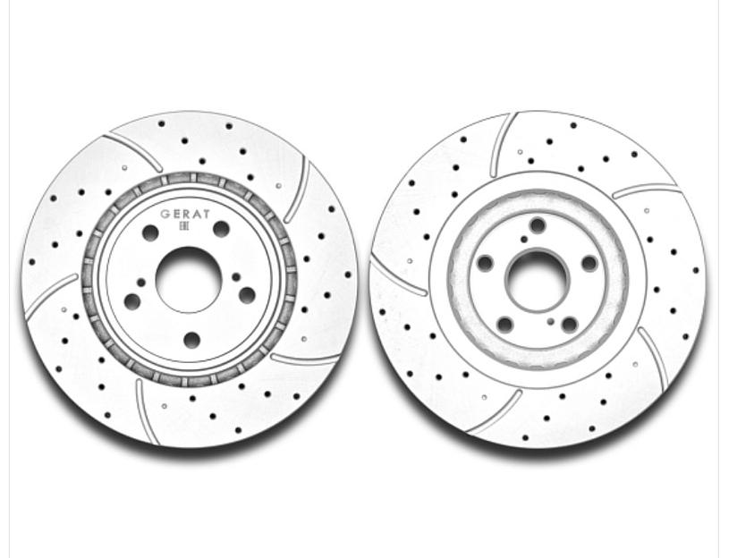 Комплект тормозных дисков Gerat DSK-F021P Platinum ОПТ фото 1