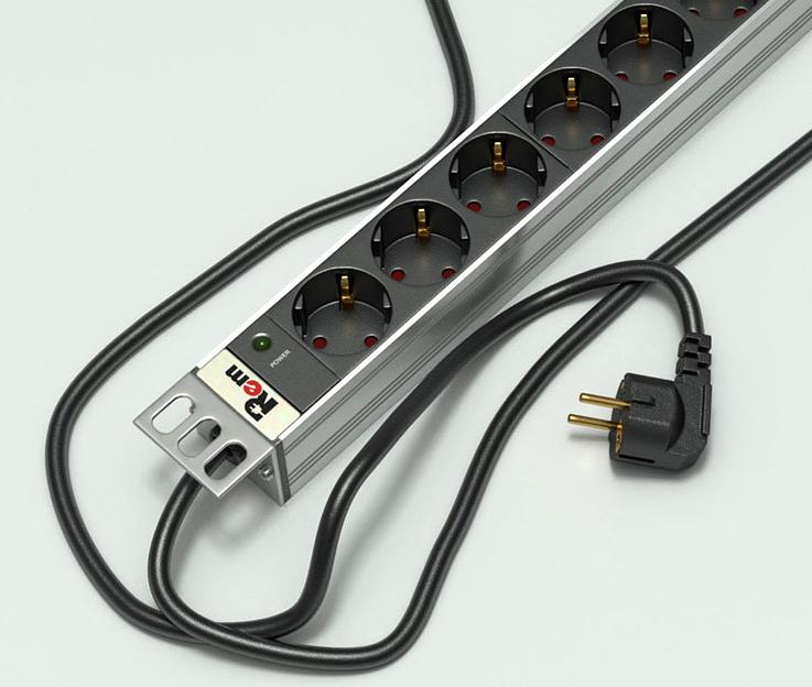 Блок распределения питания Rem R-16-9S-I-440-1.8 гор.размещ. 9xSchuko базовые 16A Schuko 1.8м фото 3