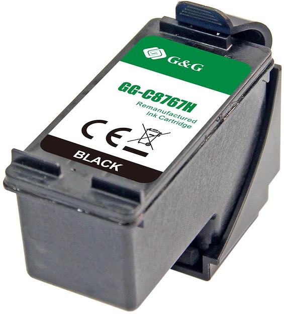 Картридж струйный G&G GG-C8767H черный (29мл) для HP DJ 5740/5743/5745/5748/5793/5940/5943/6540/6540d/6540dt/6543/6543d/6620/6623/6840/6843/6940/6940dt/6943/6980series/6980dt/6983/6985/9800series/9860/DJ 6310/6310xi/6313/6315/6318 фото 2