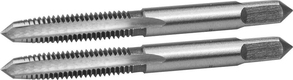 ЗУБР М6 x 1.0 мм, сталь 9ХС, комплект ручных метчиков (4-28006-06-1.0-H2) фото 1