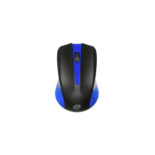 Мышь беспроводная Oklick 485MW, радио, оптическая, USB, 1000dpi, черный и синий [997826] фото 1