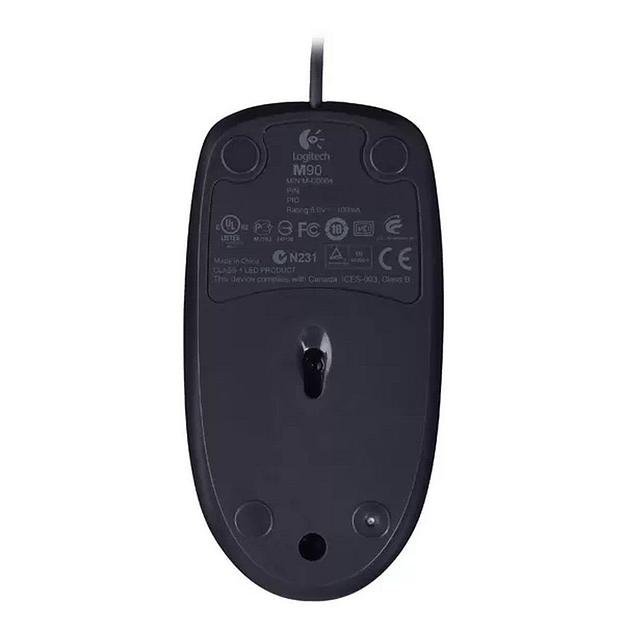 Мышь Logitech M90 Optical Mouse, USB, Black, 1000dpi, Rtl, [910-001794/910-001793] (910-001793) фото 3