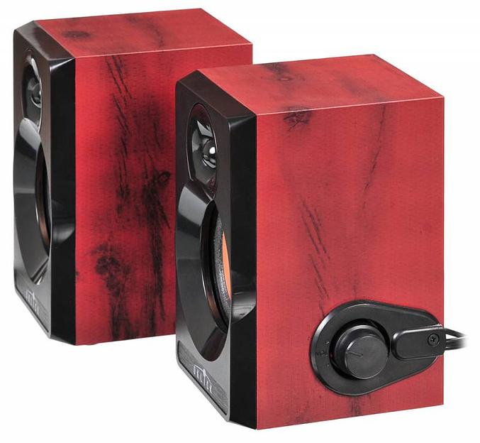 Колонки Оклик OK-161 2.0 темное дерево 6Вт фото 3