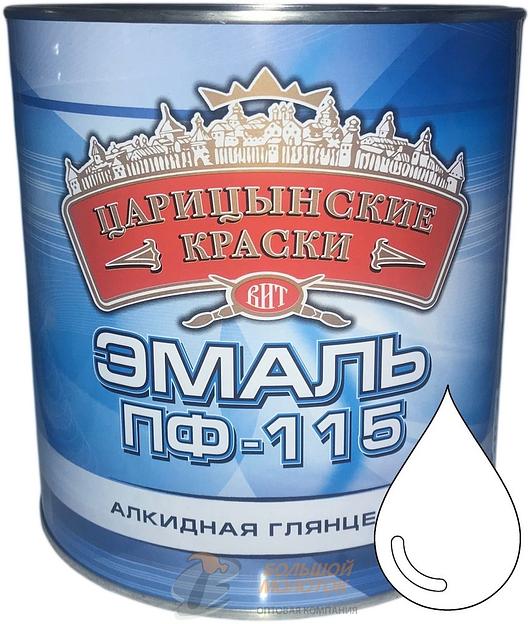 Эмаль ПФ-115 белая 2,7 кг Царицино /6 фото 1