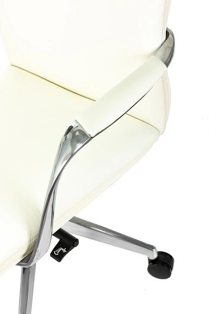 Кресло руководителя Бюрократ _VEGA белый кожа крестов. алюминий фото 5