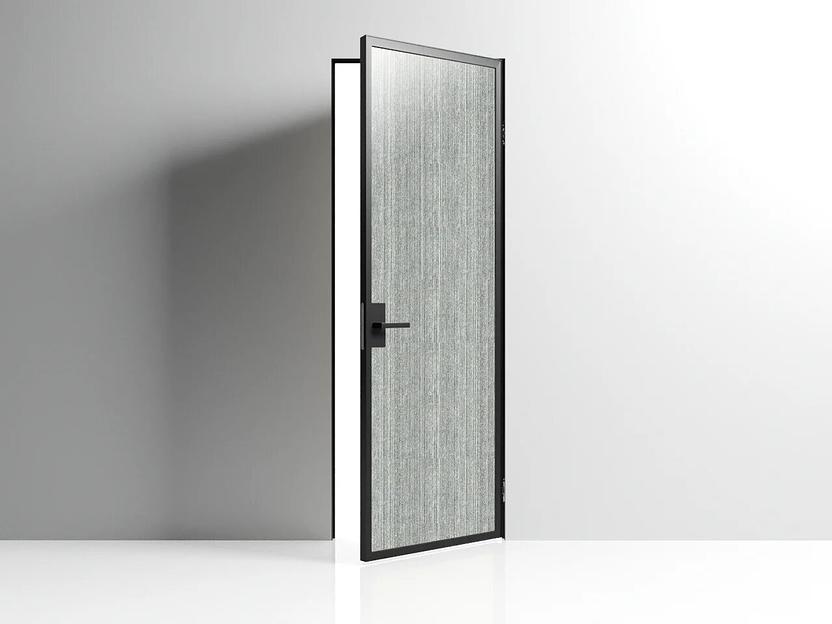 Межкомнатная дверь Linum, декоративный триплекс ED-508 (Холст) на заказ фото 3