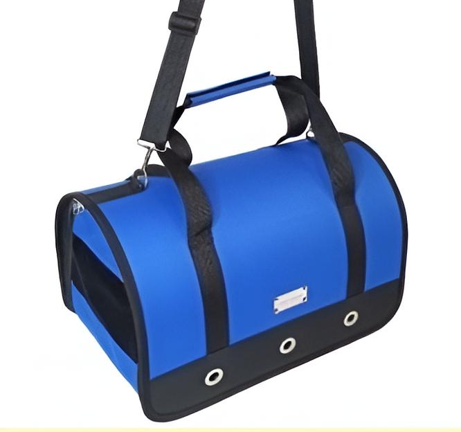 Сумка-переноска для кошек «Люкс» синяя ОПТ фото 1