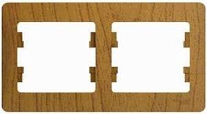 Systeme electric GSL000502 GLOSSA 2-постовая РАМКА, горизонтальная, ДЕРЕВО ДУБ фото 4