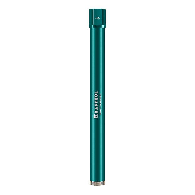 KRAFTOOL DIAMOND 42 мм (450 мм, 1 1/4″, лазерная сварка, сухое сверление с микроударом), алмазная коронка по железобетону (29825-042) фото 1