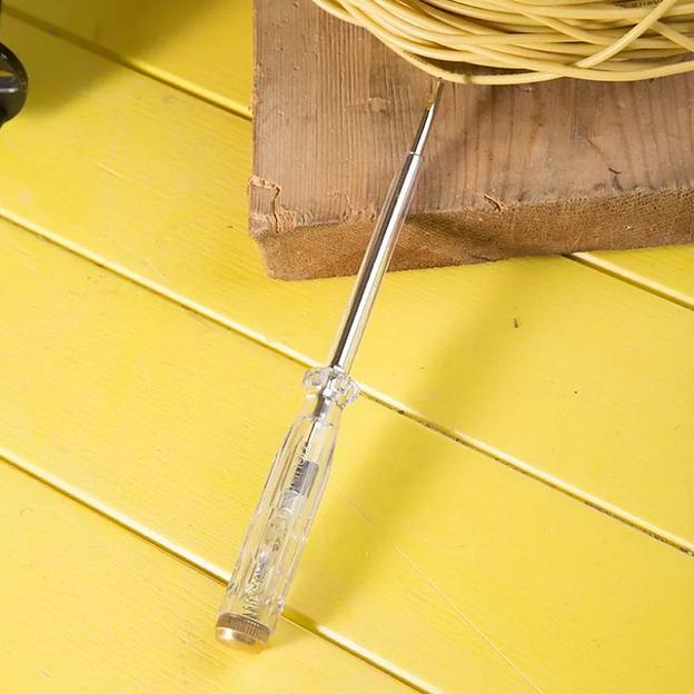 Измерительный и разметочный инструмент Deli Индикаторная отвертка-тестер напряжения светодиодная Deli DL8002 100-500 В, длина 190мм фото 4