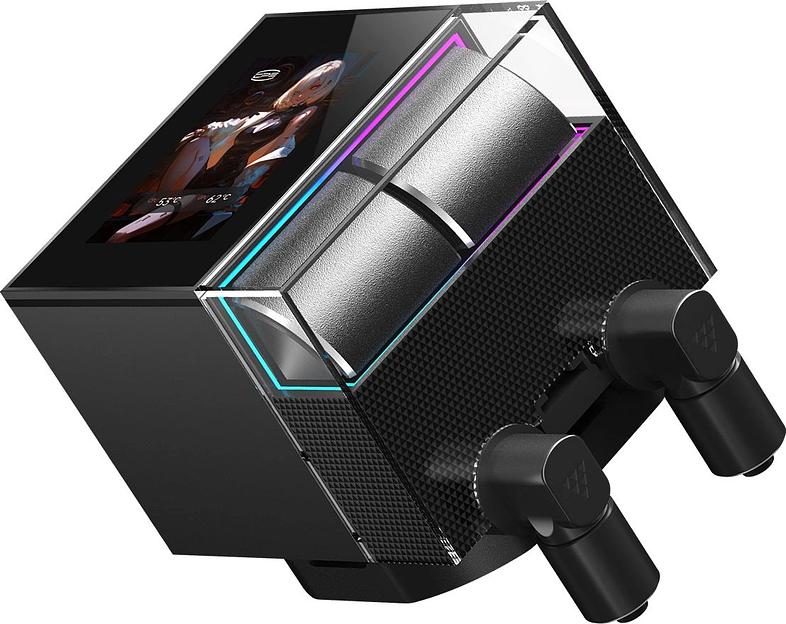 Система водяного охлаждения PcCooler DS360 Display Soc-AM5/AM4/1200/1700/1851 черный 4-pin Al LCD 310W Ret (DS360-BKNWXY-GL) фото 3