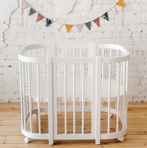 Детская кроватка-трансформер для новорожденных Smart White фото 4