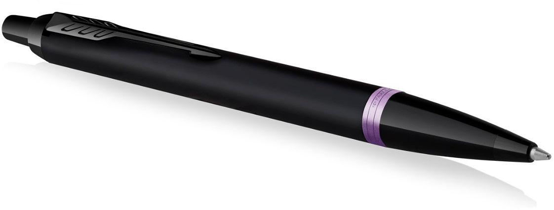 Ручка шариков. Parker IM Vibrant Rings K315 (CW2172951) Amethyst Purple PVD M син. черн. подар.кор. фото 2