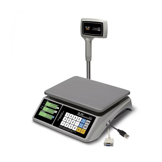 Торговые настольные весы Mertech M-ER 328 ACPX-6.1 "TOUCH-M" LCD с RS-232 и USB фото 1