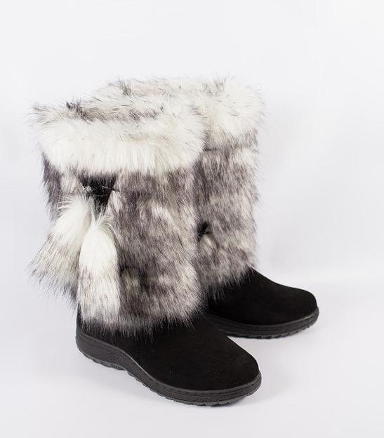 Унты песец, велюр, литая подошва фото 1