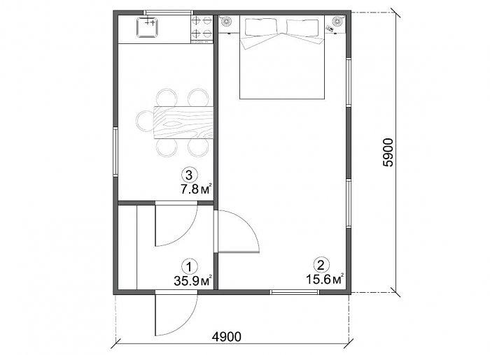 Проект каркасного дома «КД 15585» под ключ фото 2