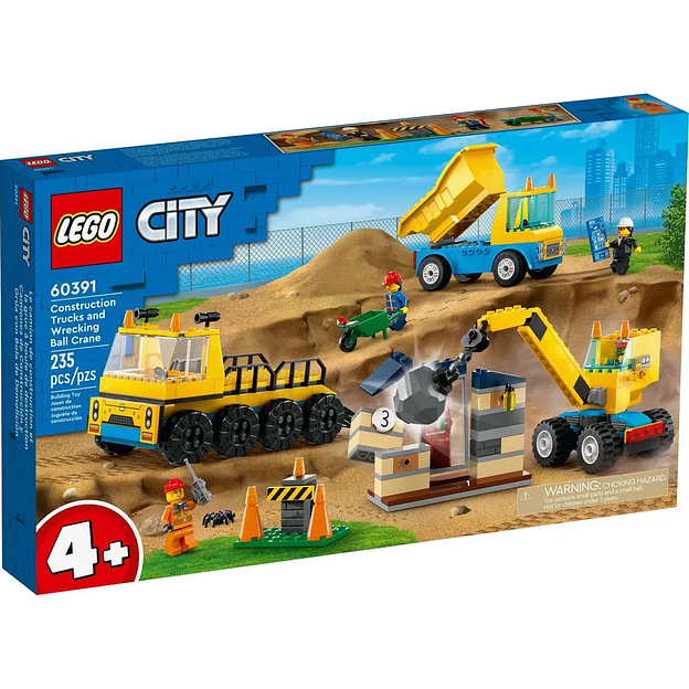 Конструктор LEGO City Строительный грузовик и шаровидный кран-таран 60391 фото 1