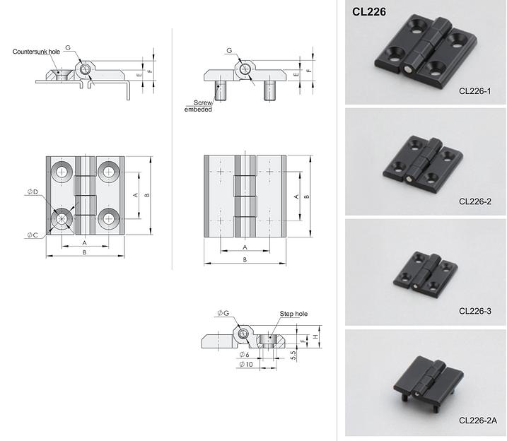 Петля-бабочка CL226-3A фото 2