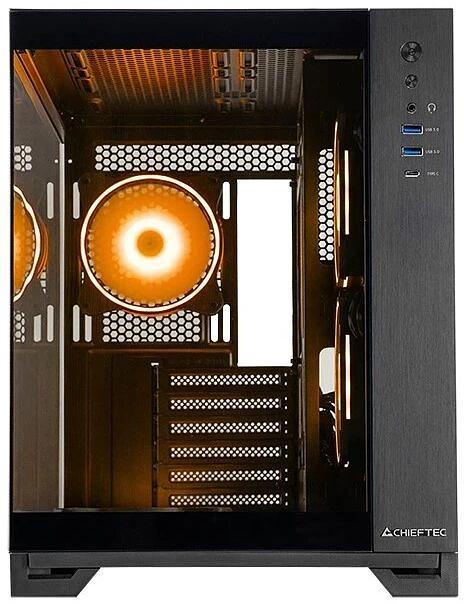 Корпус Chieftec Visio черный без БП ATX 2x80mm 4x120mm 2x140mm 1xUSB2.0 2xUSB3.0 audio bott PSU фото 2
