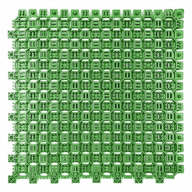 Optima Duos – грязезащитное двустороннее покрытие, толщина 9 мм, Цвет Зеленый RAL 6029, Толщина модуля 9 мм. фото 1