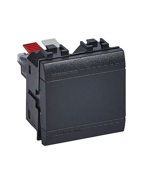 Переключатель с автоматическими клемами  размер 2 модуля  цвет антрацит  Legrand L4003M2A LivingLight фото 1