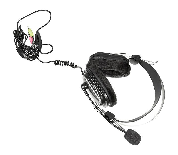 Наушники с микрофоном A4Tech HS-60 черный 2.4м мониторные оголовье фото 9