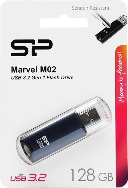 Флеш накопитель 128Gb Silicon Power Marvel M02, USB 3.0, Синий фото 2