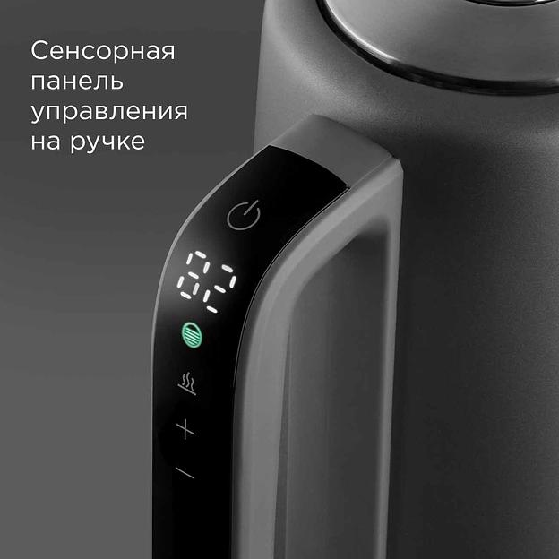Чайник электрический Redmond KM238 1.7л. 2200Вт серый корпус: стекло фото 2