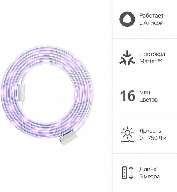 Умная светодиодная лента Yandex Matter 8.2В 3м (YNDX-00544) фото 2