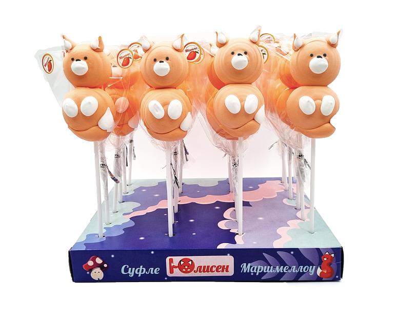 Фигурный маршмеллоу на палочке Юлисен «Лисичка» фото 1