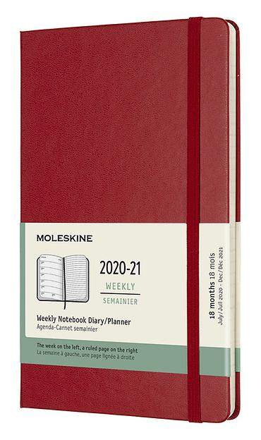 Еженедельник Moleskine ACADEMIC WKNT Large 130х210мм датир.18мес 208стр. красный фото 1