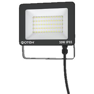 Прожектор светодиодный сетевой "ФОТОН" FL-50W6K65 (50W)  (черный) фото 1