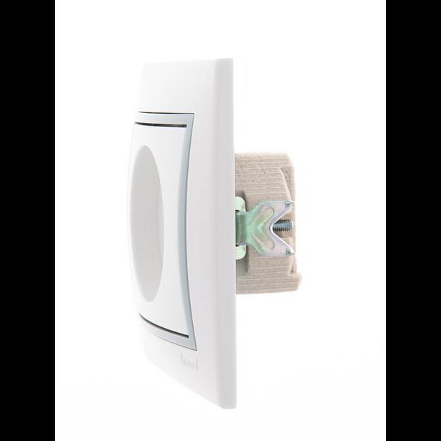 Розетка 1-м СП Mira 16А IP20 без заземл. с сер. вставкой керамика бел. LEZARD 701-0215-121 фото 3