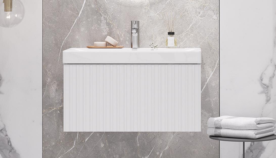 Тумба подвесная «COMPO» белая ОПТ фото 5