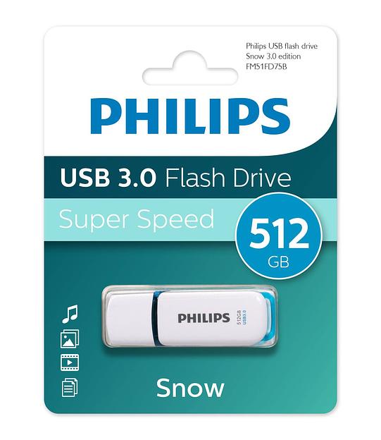 Флеш накопитель 512GB PHILIPS SNOW3.0 128GB, USB 3.0 фото 1