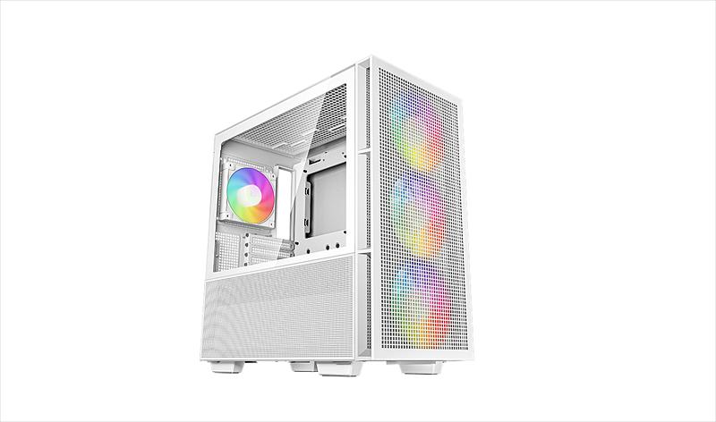 Корпус Deepcool CH560 WH без БП, боковое окно (закаленное стекло), 3x140мм ARGB вентилятор спереди и 1x120мм ARGB вентилятор сзади, белый, ATX (CH560 WH) фото 1