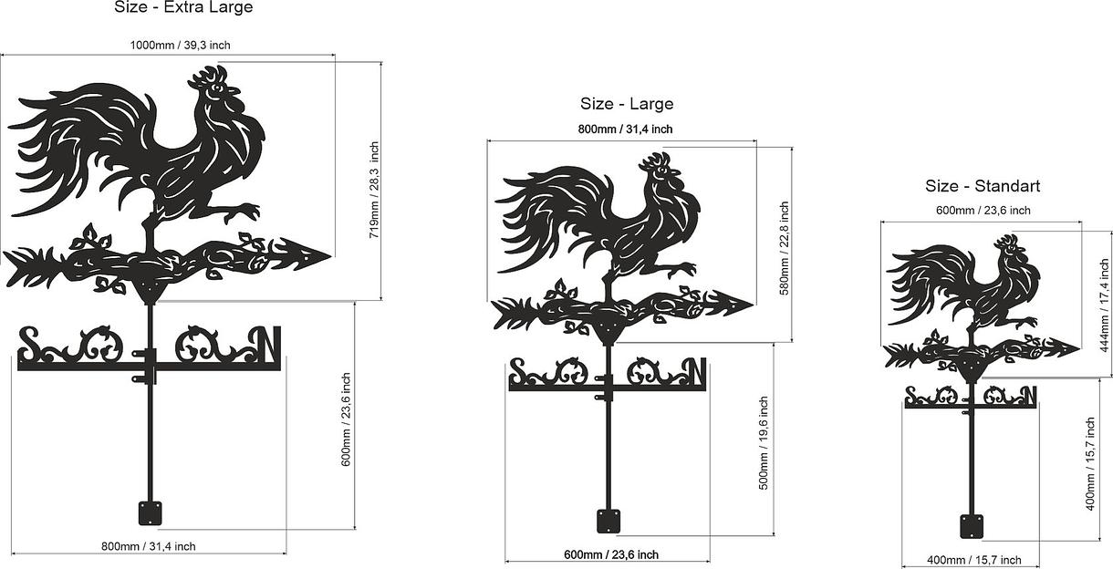 Флюгер «Петух» ОПТ фото 7